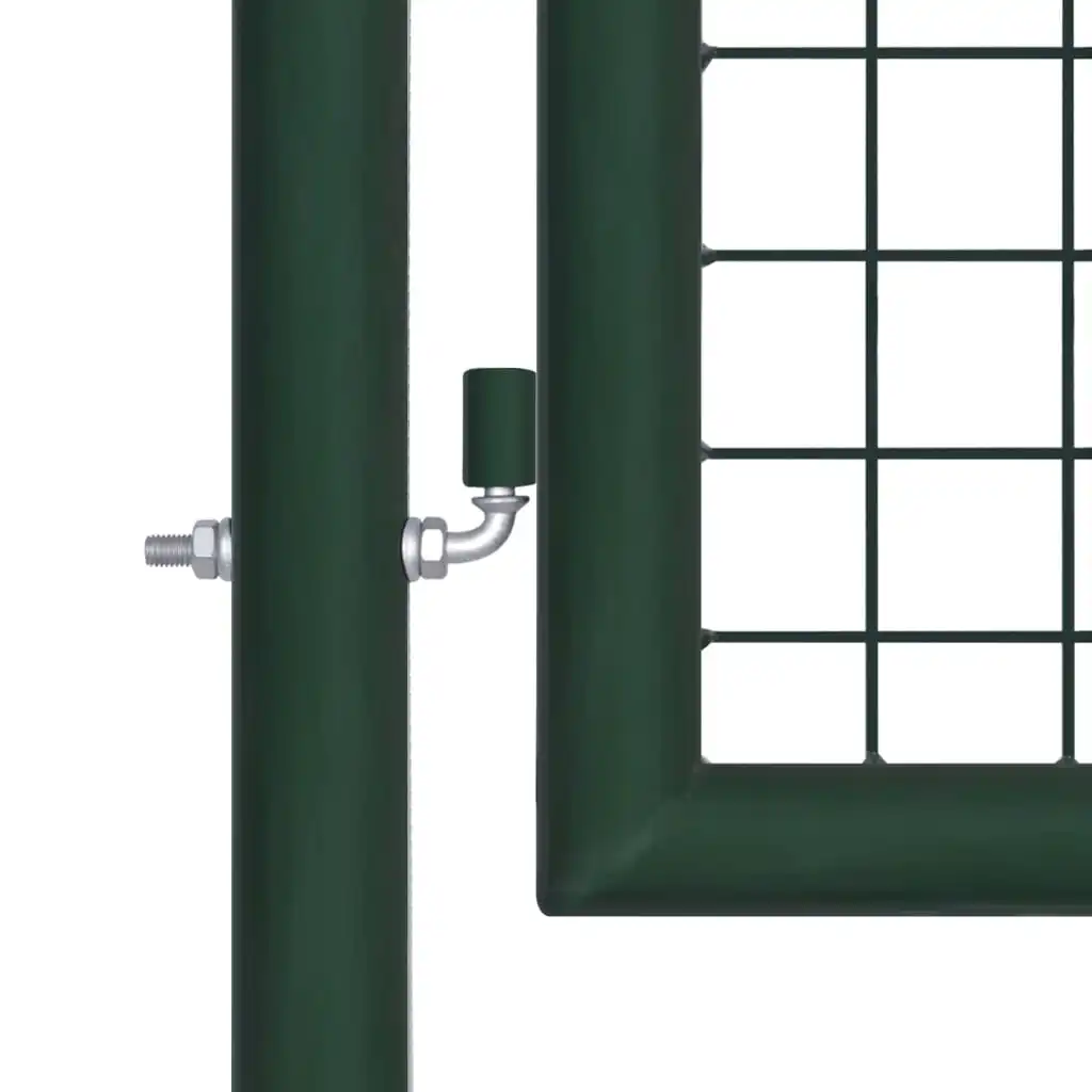 Puerta de valla de acero, 39,4 "x 78,7", Verde-2