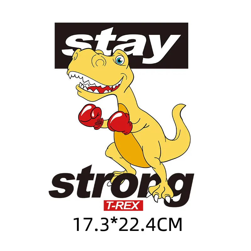

Hot Sale Patch Thermal Transfer Pyrography Custom Protection Heat Transfer Stickers Dinosaur Clothes Logo Hot Pattern Printing