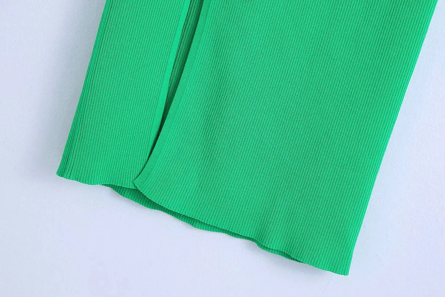 

Autumn Ribbed knitted green Skirt Women 2021 Bag Hip Slim Pencil Skirt lady Split High Waist Elegant Step long Skirt Women