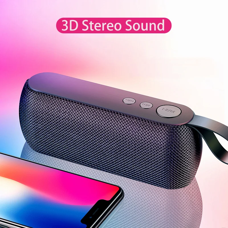 Портативный Bluetooth Динамик 3D Стерео тяжелый бас Беспроводной Колонка вызова в