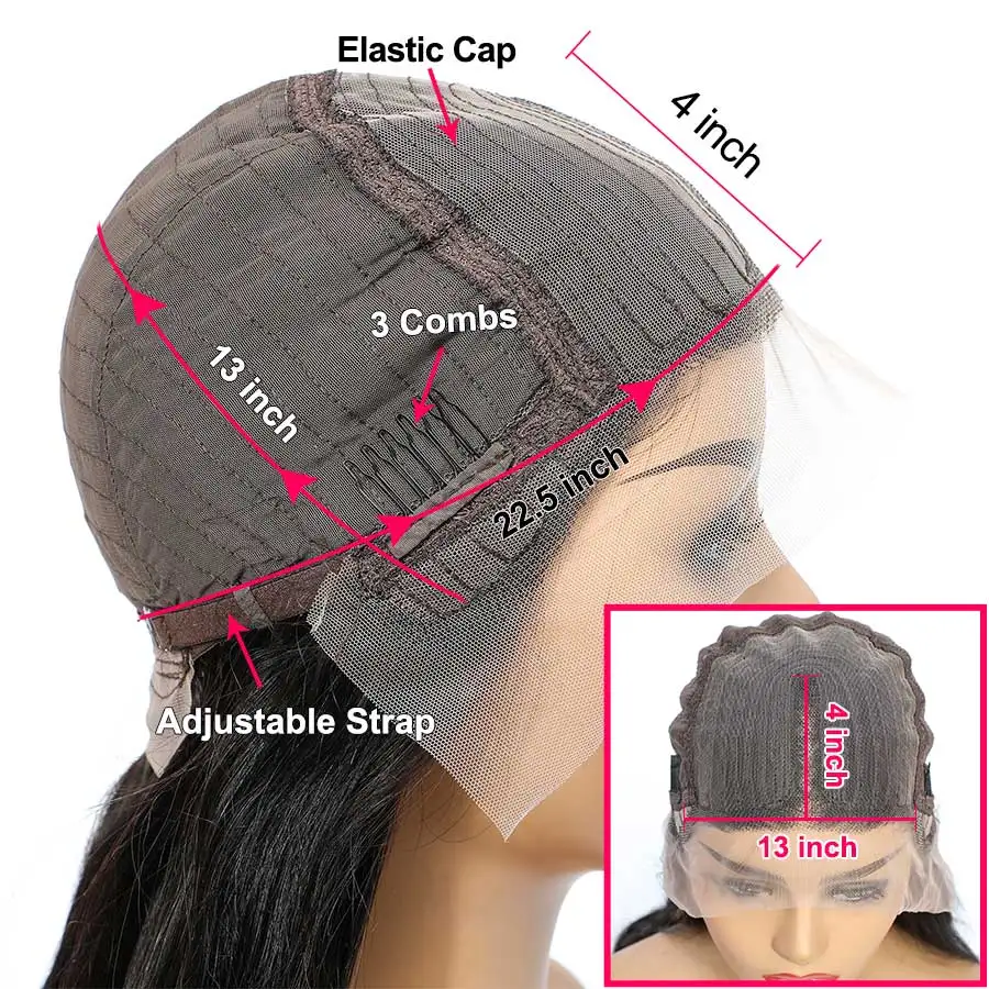 

Closure Wig Lace Front Human Hair Wigs For Women Brazilian Body Wave T Part Lace Front Wig 4x4 Closure Wig Mslynn Remy Hair 180%