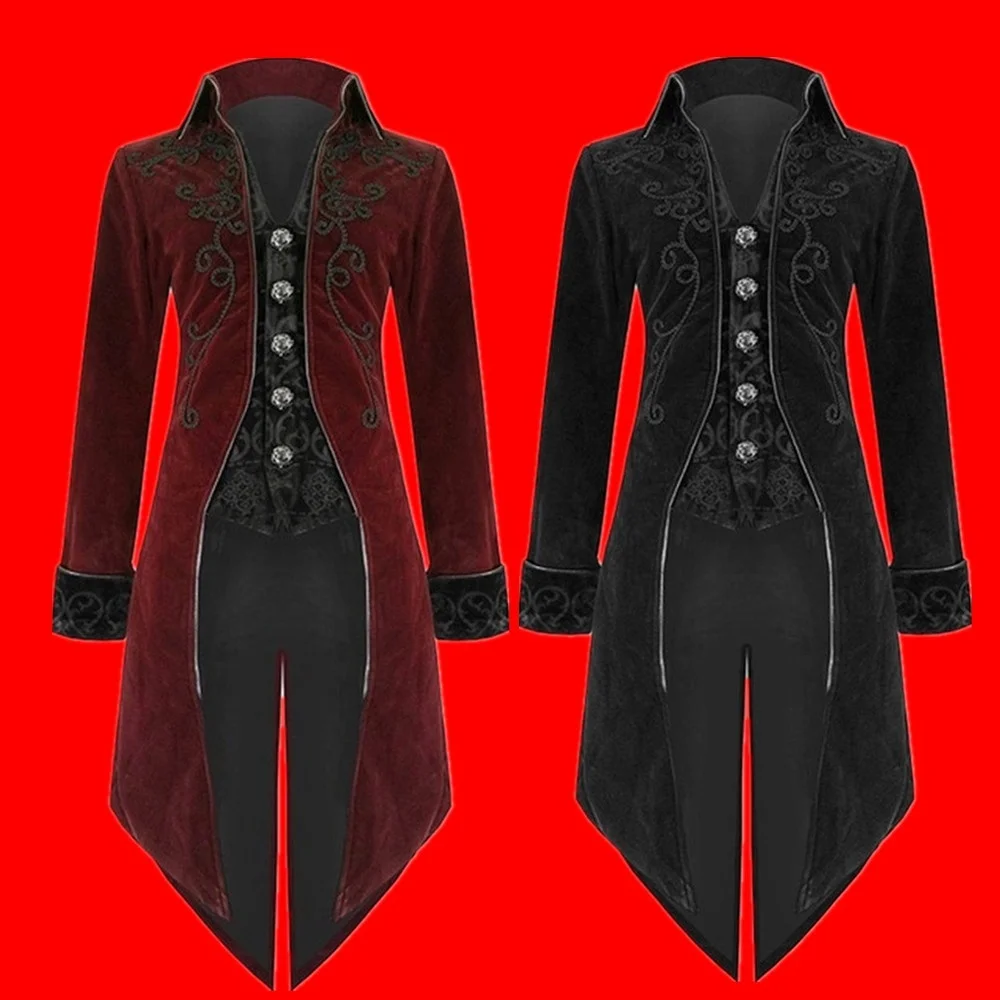 Большие размеры S 5XL осенняя и зимняя мужская модная одежда Готическая стимпанк