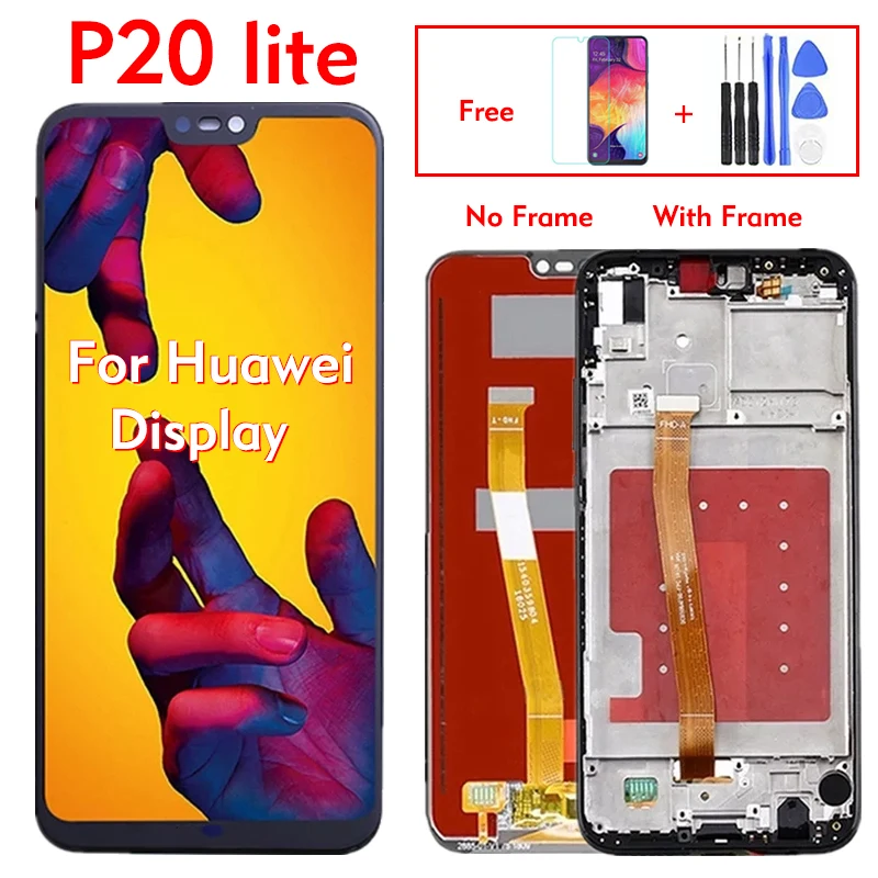 

5.84" For Huawei P20 Lite 2018 Nove 3e ANE LX1 LX2 LX3 LX2J AL00 TL00 LCD Display Touch Screen Digitizer Assembly With/No Frame