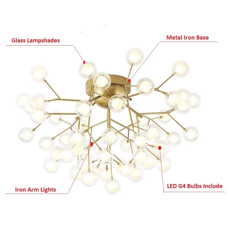 

Hot Surface Mounted Ceiling Lamp Modern Living Room LED Chandelier Ceiling Lamp Fixture Lusters Luminaire Salon Chandelier Lamp