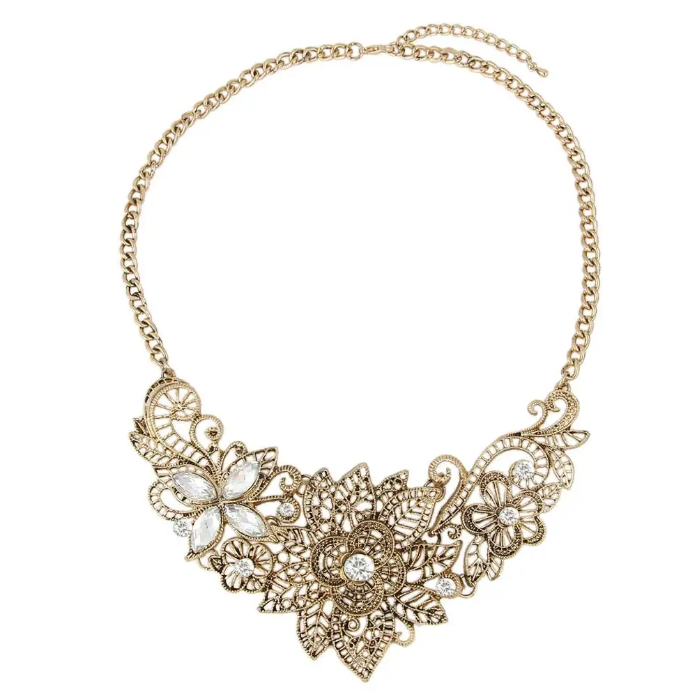Tuliper чокер Butterfly Statement Necklace Gothic Choker подвеска Flower For Women Party Jewelry Collier цепочка кулон Femme