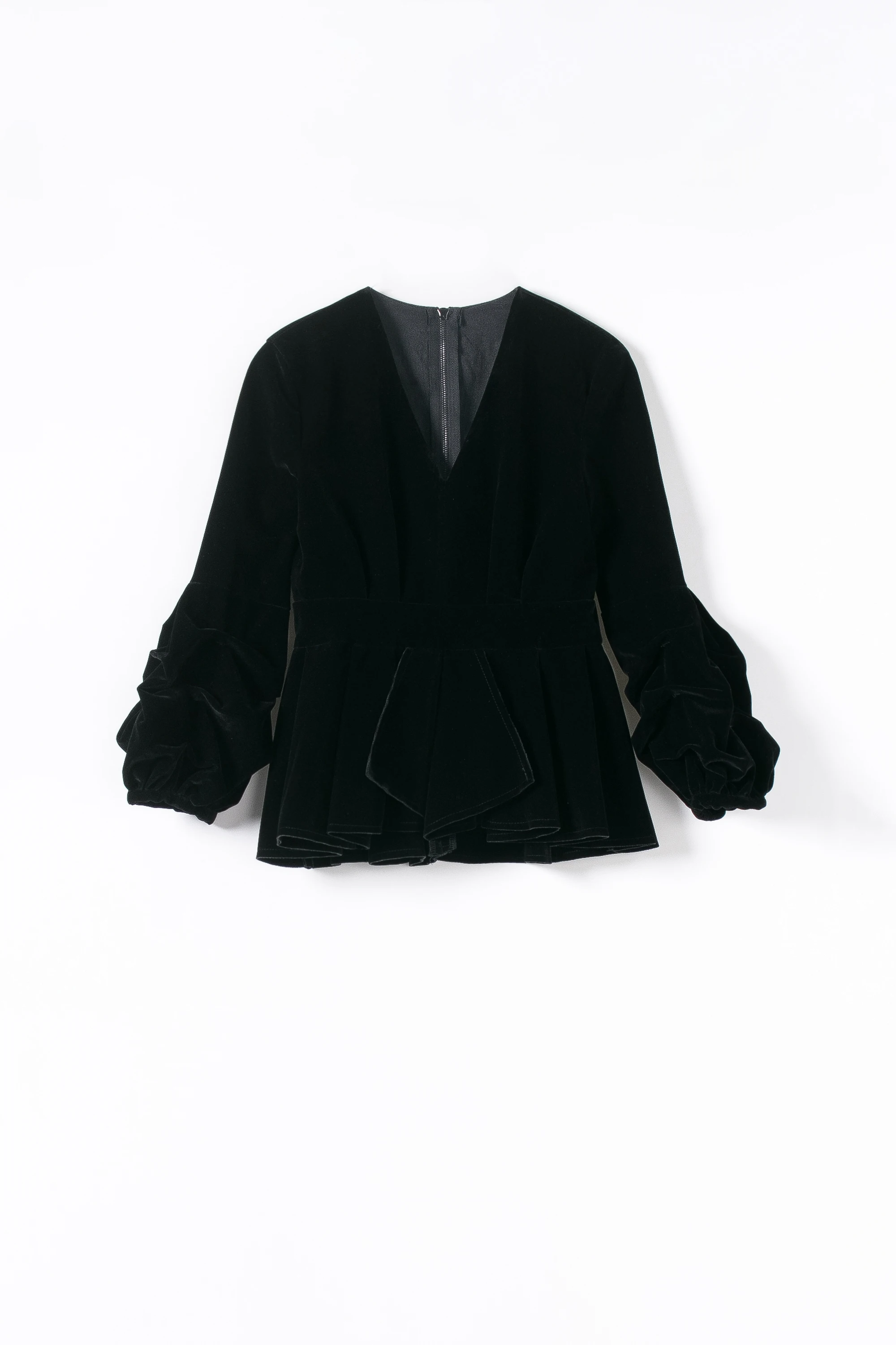 

Winter Black Retro Swan V Collar Golden Velvet Shirt Blusas Mujer De Moda 2021 Lotus Leaf Womens Tops Blusa Feminina K383