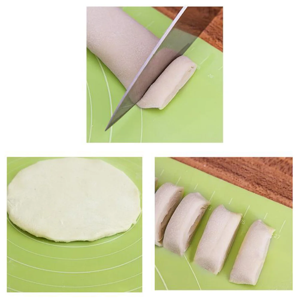 Силиконовый коврик для замеса теста с измерением гибкий завальцовки кухонный