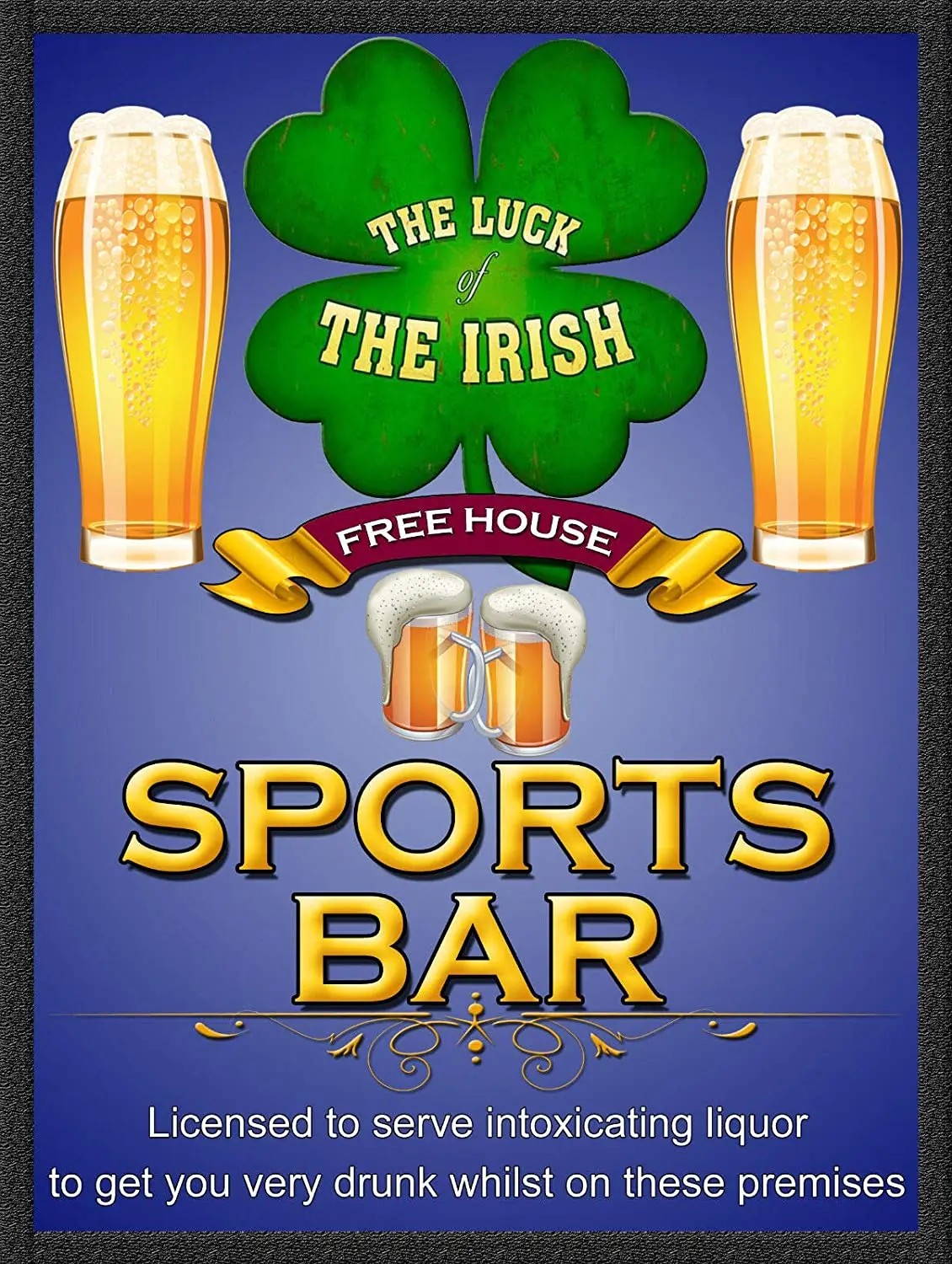 

Irish Sports Bar 12x8 Inch Vintage Retro Decor Metal Tin Sign