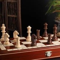 large family gift chess games wood luxury szachy table game chess set folding board sculpture spelletjes entertainment de50ql