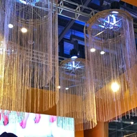 tassel drapery simple romantic interior silver silk gauze partition partition decoration wire curtain wire curtain room