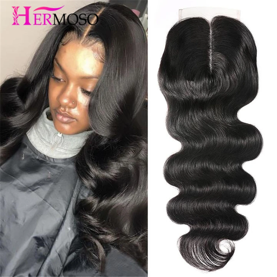 4X4 кружевная застежка малазийские волнистые человеческие волосы с детскими