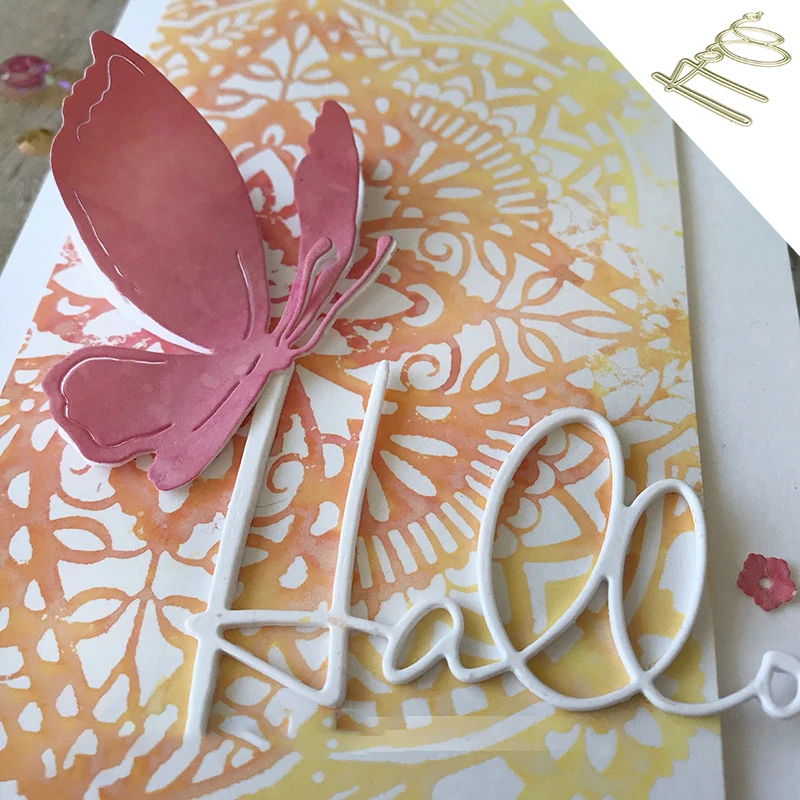 

Metal Cutting Dies Cut Mold Word Letter Hallo Decoration Scrapbook Paper Craft Knife Mould Blade Punch Stencils