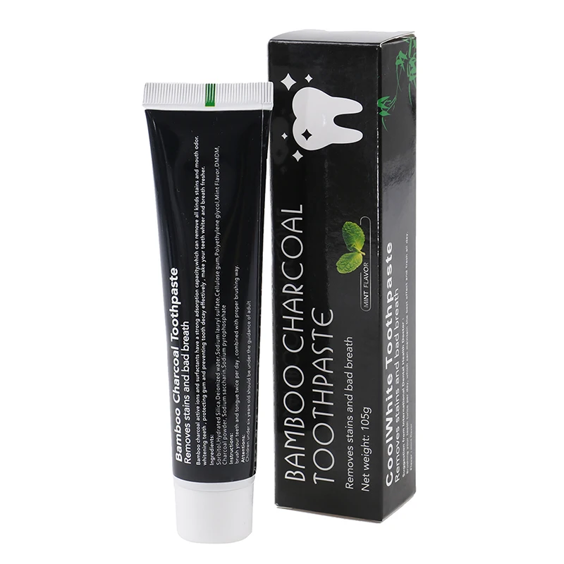 

105g Bamboo Activated Charcoal Toothpaste Tooth Cleaning Removes Stains Oral Hygiene Activated Charcoal Toothpaste