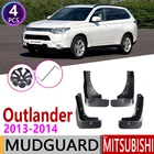 Спереди и сзади Брызговики автомобильные для Mitsubishi Outlander 2013 2014 крыло брызговики Всплеск клапаном аксессуары для брызговиков 3rd 3 Gen