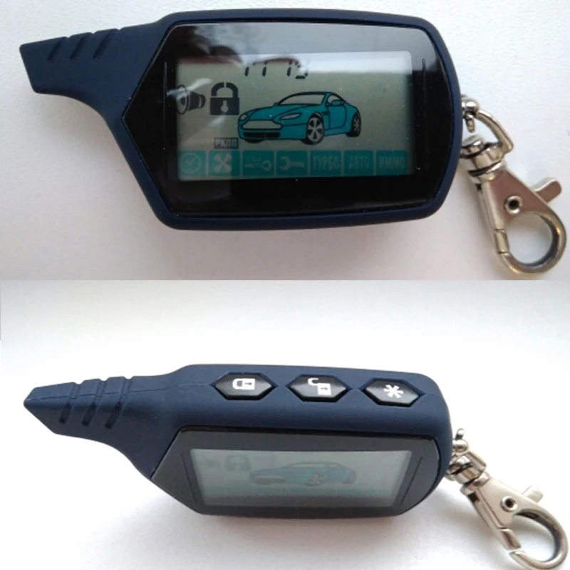 B9 LCD Remote Control Keychain for two way Car Alarm System vehicle Security kit Twage Starline Key Chain Fob Engine Start | Автомобили и