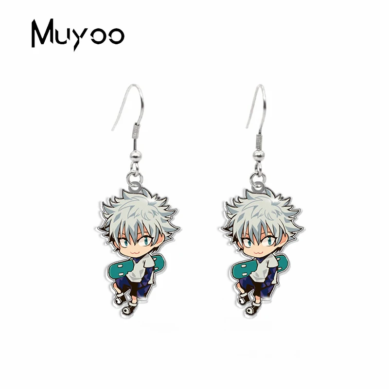Висячие серьги из акриловой смолы в стиле аниме HunterXHunter GON FREECSS Killua Zoldyck Kurapika Leorio