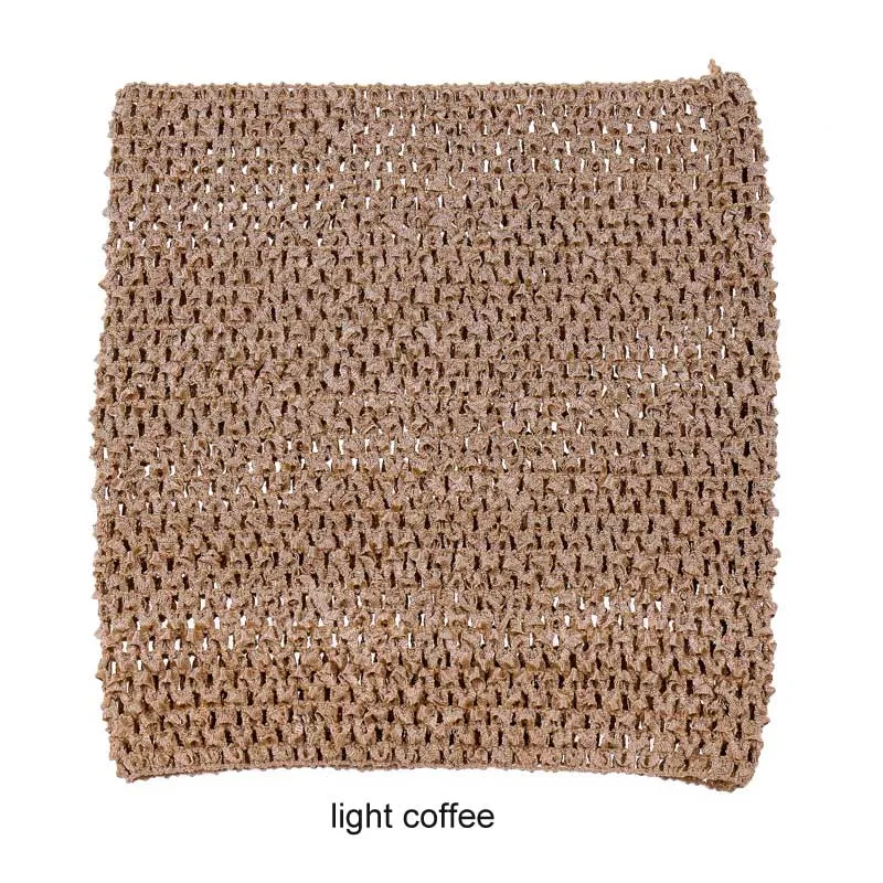 light coffee 20x23 см, топы без пятки, детское платье-пачка с обмоткой на груди, товары для рукоделия, 9 дюймов, эластичное вязаное крючком, вязанное крючком сырье, аксессуары - Цвет: light coffee