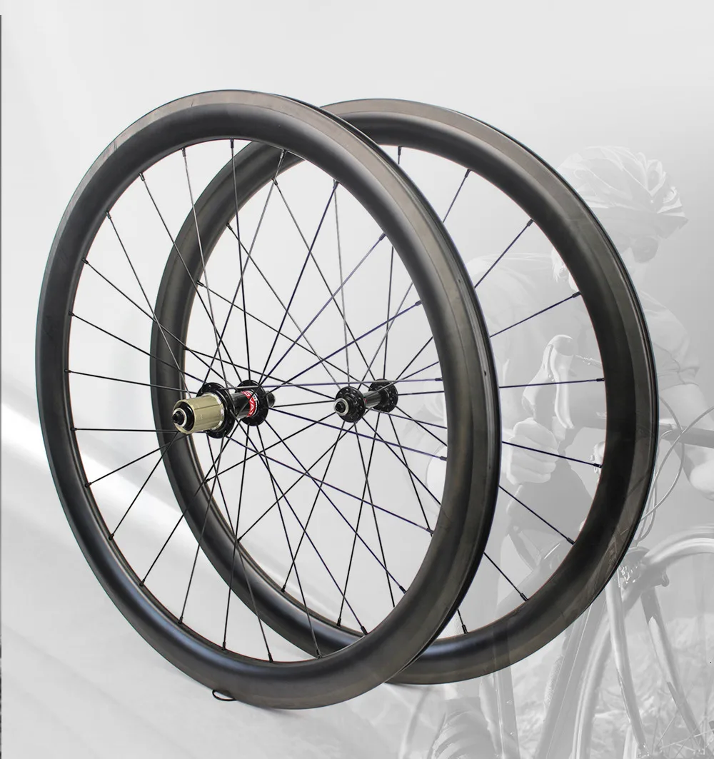 UCI качество 700c углеродное колесо для шоссейного велосипеда Низкопрофильная велосипедная колесная трубчатая бескамерная с NOVATEC прямая тяга ступица столба 1423