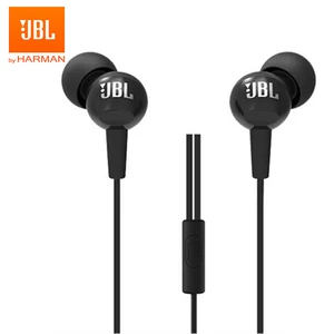 jbl c100si original 3 5mm wired stereo earphones deep bass music sports headset running earphone hands free call with microphone free global shipping