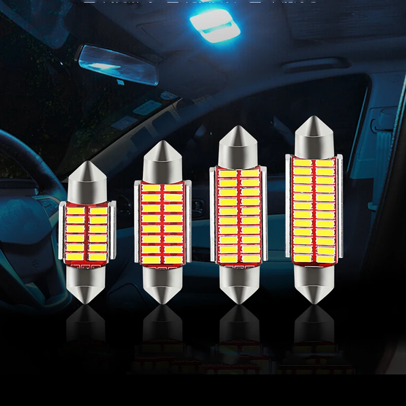 31 мм 36 мм/39 мм/41 светодиодный лампы C5W C10W супер яркий 4014 SMD Canbus Error Free авто Интерьер