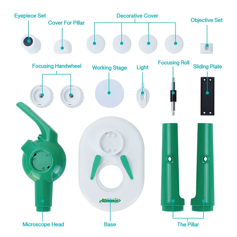 Разберите микроскоп-игрушка образовательный DIY стволовый микроскоп для дошкольников с Assemable частями 15X научный микроскоп от AliExpress RU&CIS NEW