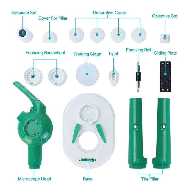 Разберите микроскоп-игрушка образовательный DIY стволовый микроскоп для