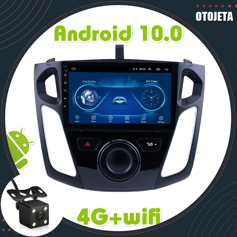 Android 10 0 4G + 64G DSP автомобильный Радио мультимедийный видео плеер для Ford Focus 3 2011-2019