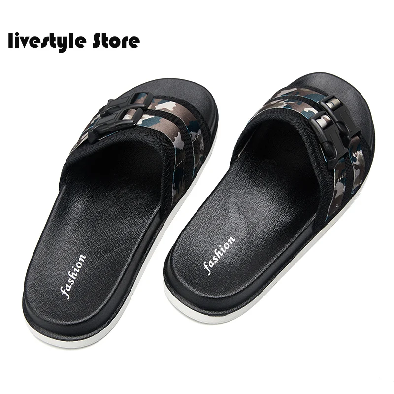 

2021 Men Slippers Summer Fashion Soft Bottom Leisure Trend Home Cool Slippers Comfortable Simple Men Beach Slippers