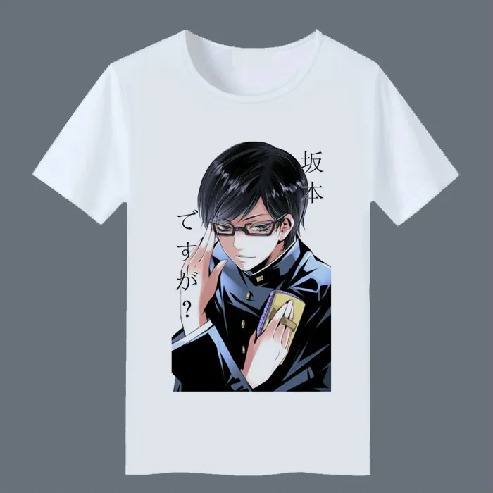 Футболка для косплея я Сакамото принт летние Графические футболки женщин и