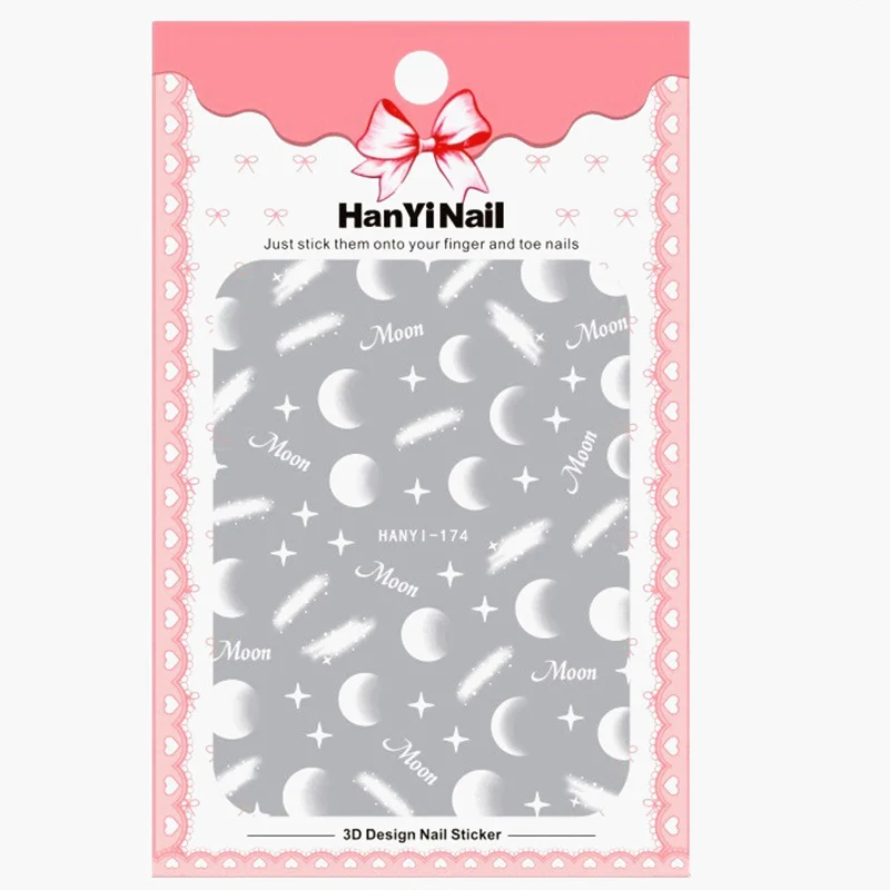 Милые золотые наклейки для ногтей в форме сердца Луны звезды s пуля журнал милые