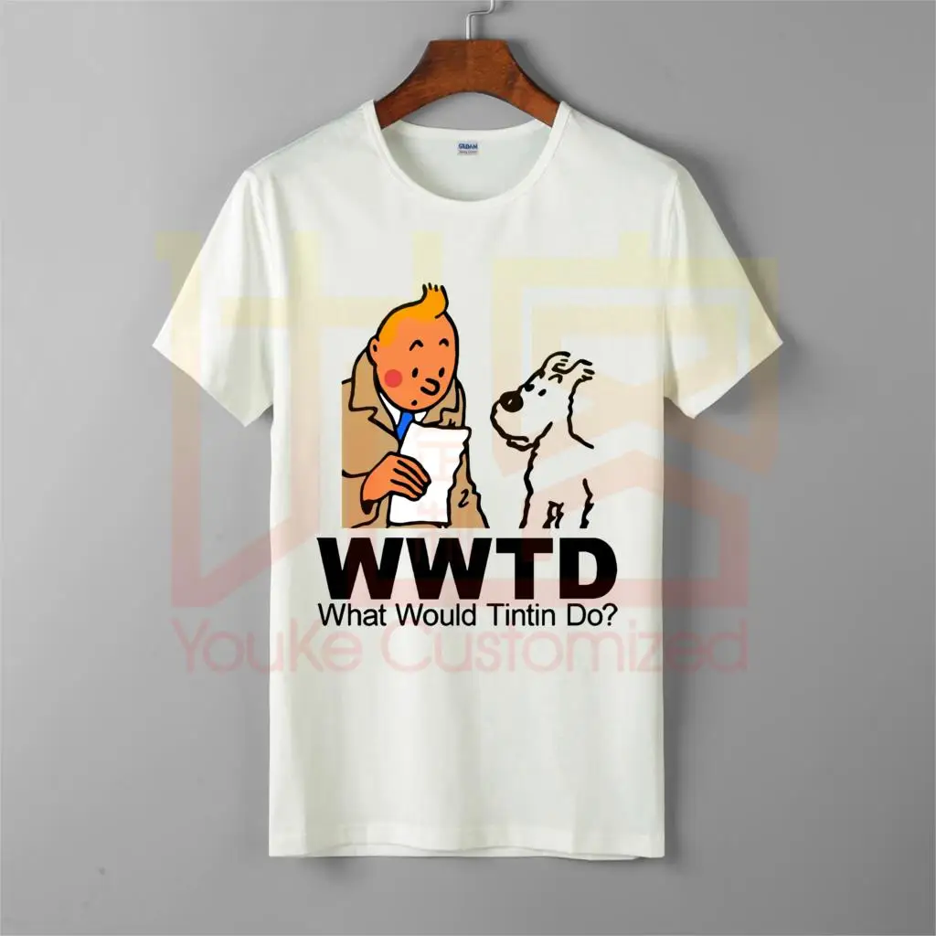 Футболка What Tintin Do 2019 модная мужская брендовая футболка всех размеров с круглым