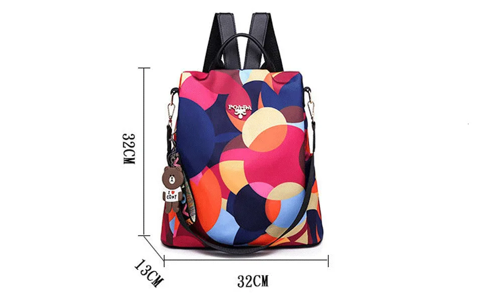 Модные большой цветочный женский рюкзак Оксфорд Bagpack женский Anti Theft Рюкзак Школьная Сумка для подростка обувь девочек plecak рюкзаки