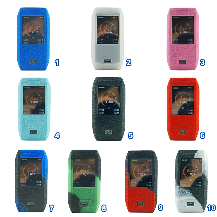 

50pcs Anti-slip silicone skin for Vaporesso Polar 220w Mod Pod Vape kit texture case rubber sleeve protect cover fit polar 220