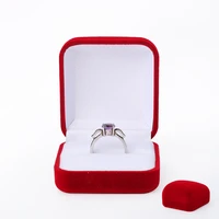 new square red velet wedding diamond rings jewelry packaging gift box earings necklace jewellery organizers 21 styles available