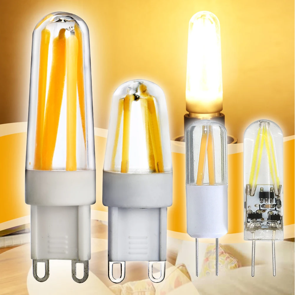 

DC/AC 12V G4 Filament LED Spotlight G9 220V 3W 5W COB Light Bulb Equal 20W Incandescent Lamp for Spotlight Chandelier Lighting