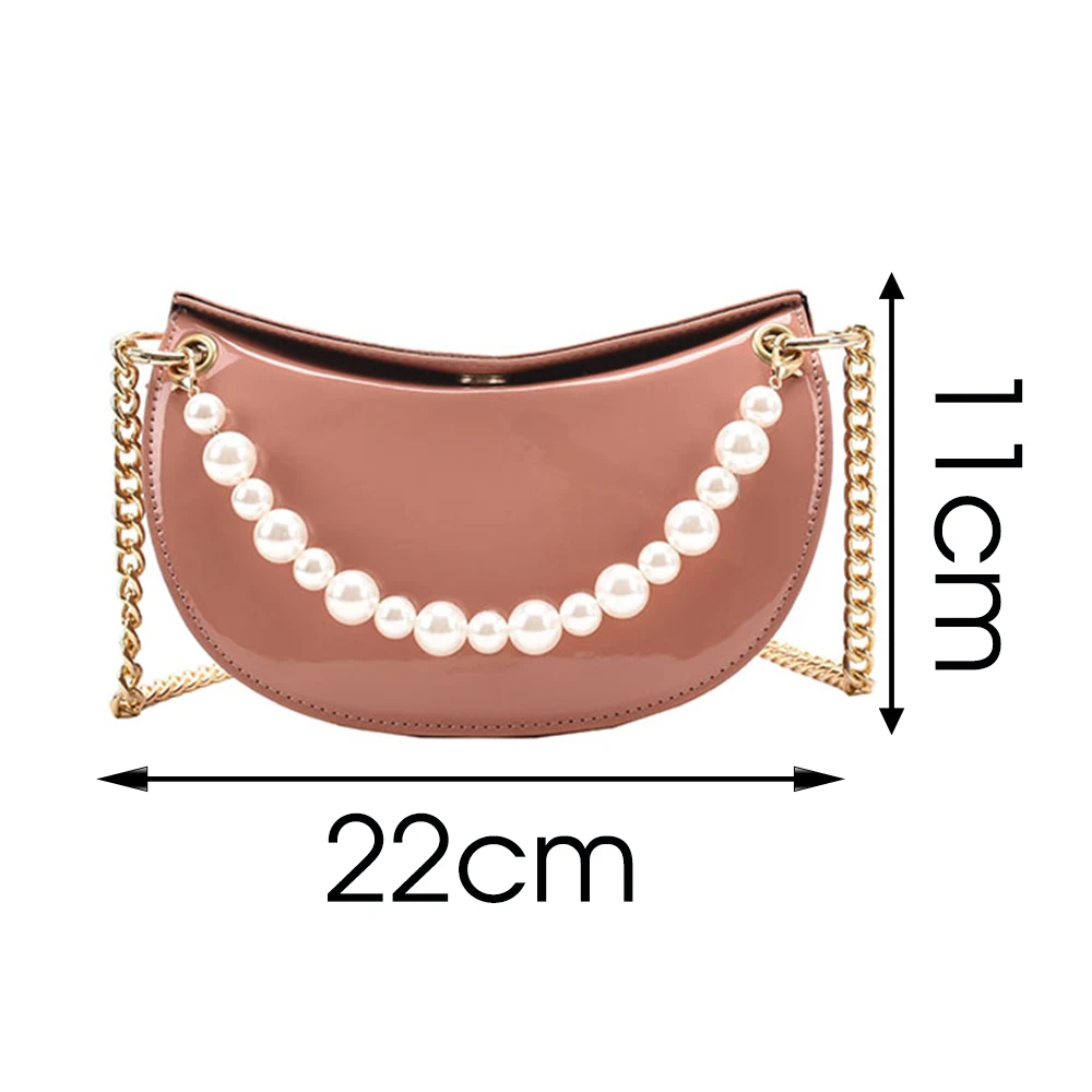 

Women Pu Leather Bag Female Fashion Shoulder Bags Famous Brand Crossbody Bags Pearl Chain Lady Messenger Bags Travel Handbag