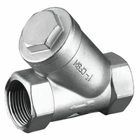 304 type y three way strainer filter stainless steel female jointer pipe connection connector fittings