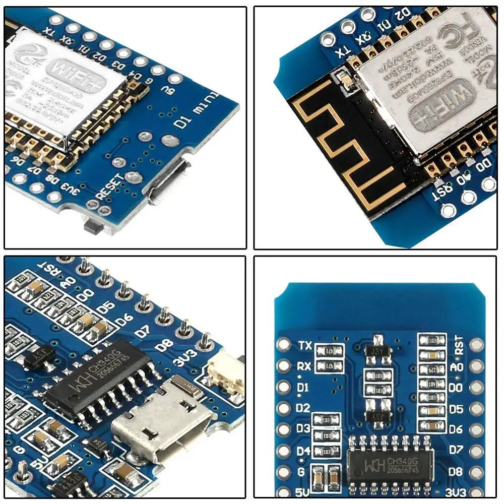 Плата для разработки WeMos D1 Mini ESP-12 ESP-12F ESP-12E CH340G CH340 V2 USB 3 В | Электронные компоненты и