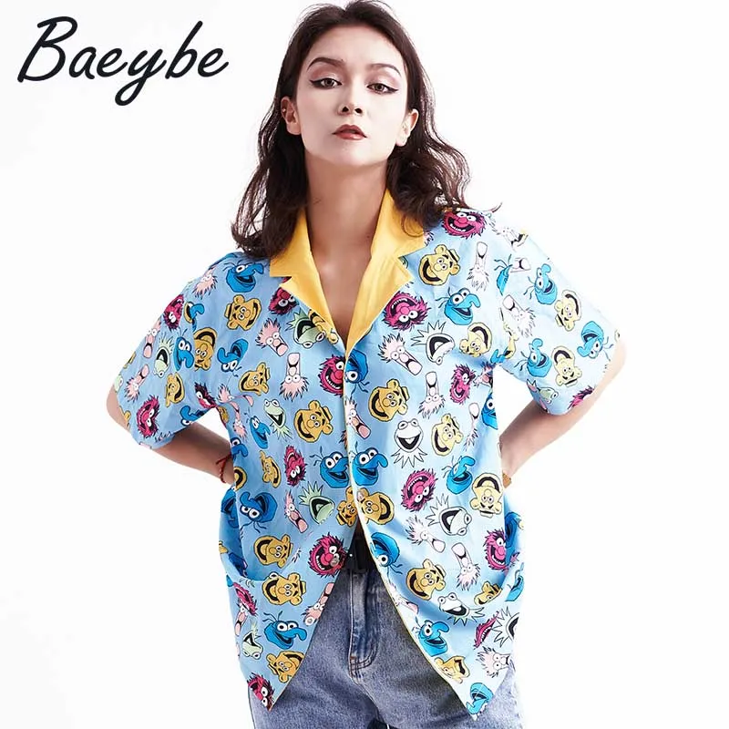 

Summer Beach Women's Blouse Female Hawaiian Shirt Male Oversized Print Shirts Man's Camisas Couple Clothes For Pool Party