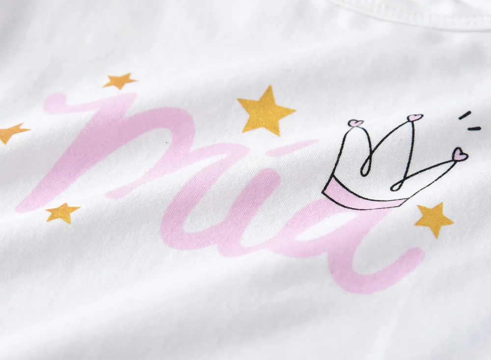 Летняя одежда для новорожденных девочек милый комбинезон с облаками топы + штаны