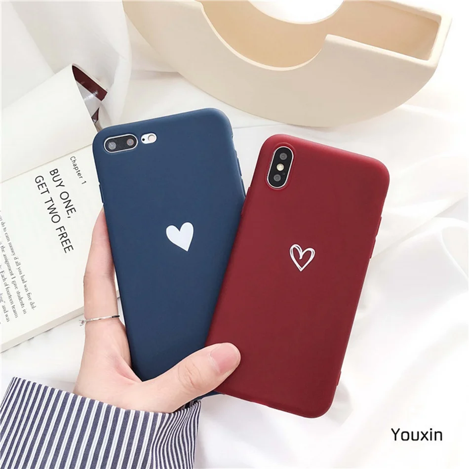 For OPPO A3S A5 R17 A83 A59 A37 A39 Case Love Heart Print Back Cover F9 F7 F5 Retro Lovely Matte Soft TPU Cases |