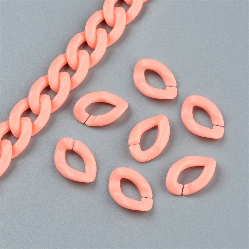 

100PC Colorful Macaron Candy Color Chain Beads Connector link Chain for Jewelry Making Components Bag Strap DIY Plastic Chain