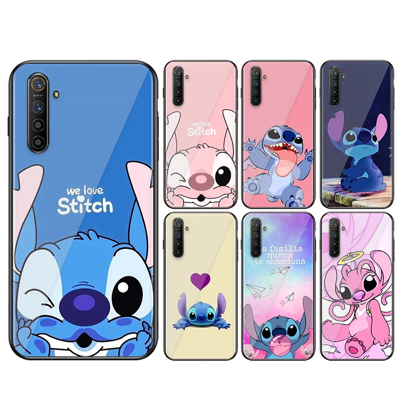 

Disney Cute Lilo Stitch Shockproof Shell Phone Case For OPPO Reno 4Z 4SE 4F 4 3 Pro Lite 5G 4G 10X ZOOM ACE Black Soft Cover