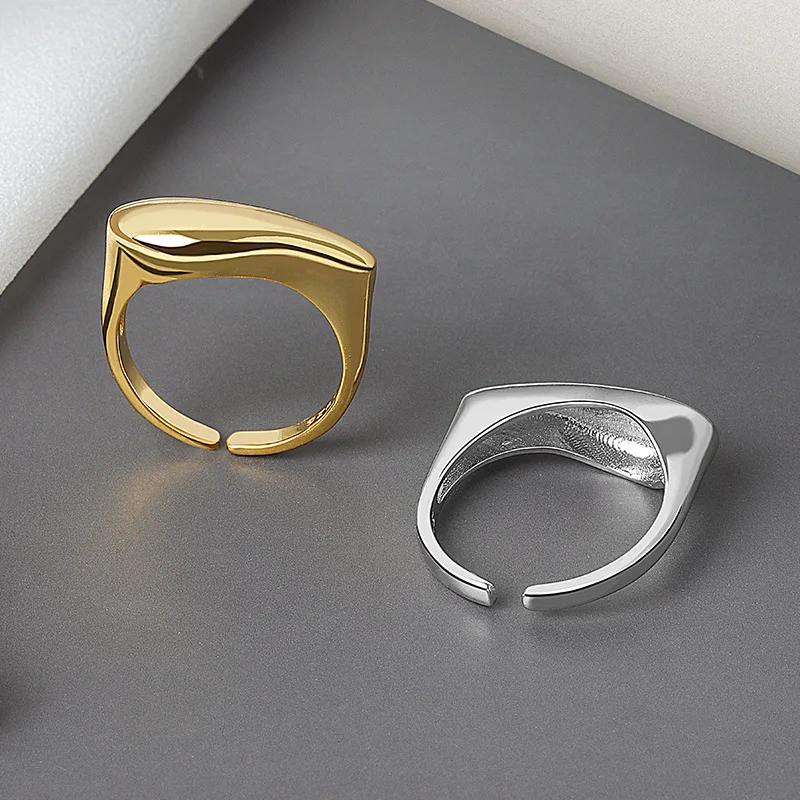 Ливи серебро Цвет разъединяющееся кольцо классические простые геометрические Arc