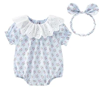 baby summer clothes new floral clothes newborn clothes korean baby girl jumpsuit free shipping