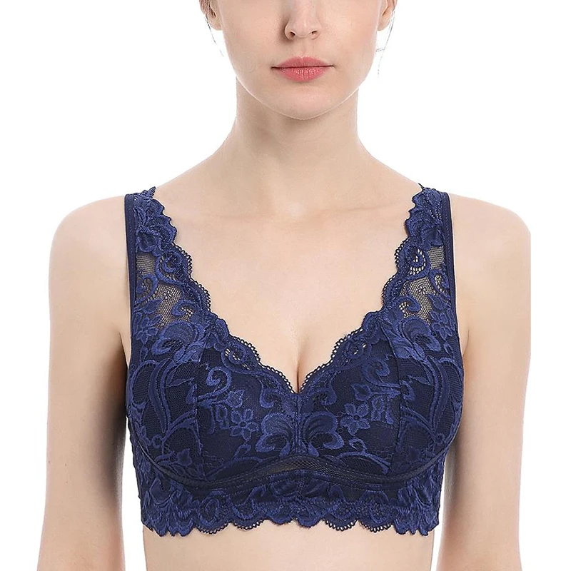 Сексуальные женские кружевные цветочные Emboridery косточек бюстгальтер полный