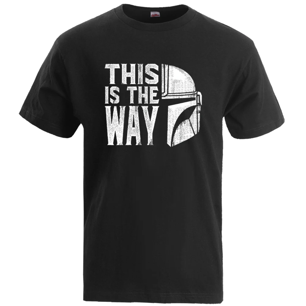 Мужская футболка с короткими рукавами мандалорианская из 100% хлопка для