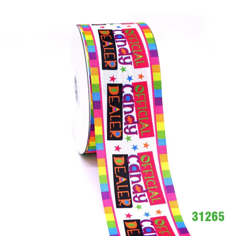 Free shipping 50 yard per size halloween ribbon printed grosgrain 31265 | Дом и сад