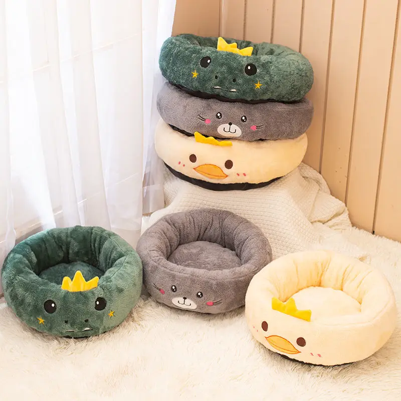 

Hot Sell Fashion Cartoon Cat Dog Bed Kennel Four Seasons Universal Warm Pet Mat For Medium And Small Dogs