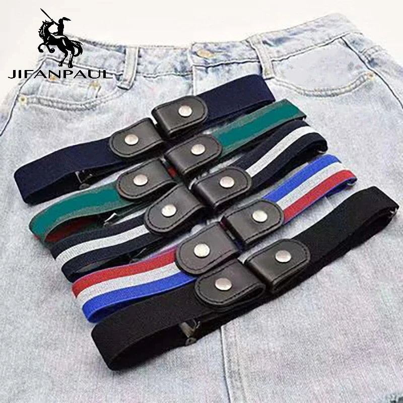 

2021 hot men's and women's invisible belt without buckle seamless lazy belt wild elastic elastic jeans belt decoration ins wind